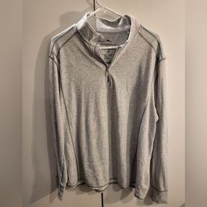 Tommy Bahama Mens Large Gray 1/4 Zip Pullover